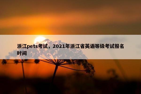 浙江pets考试，2021年浙江省英语等级考试报名时间