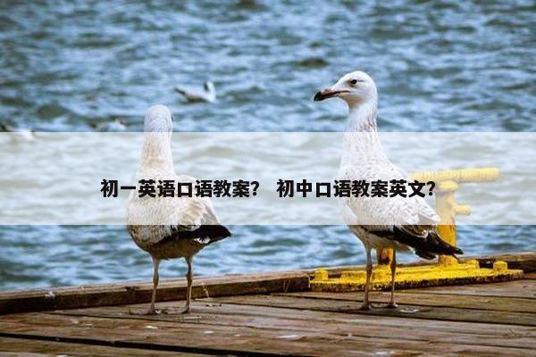 初一英语口语教案？ 初中口语教案英文？