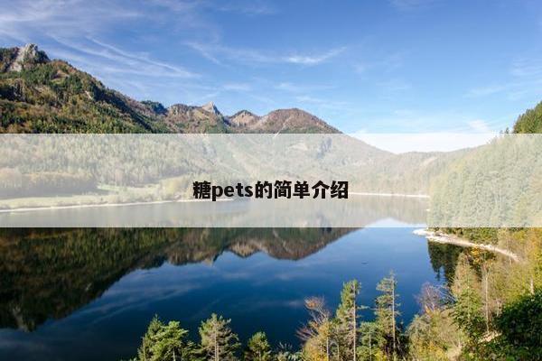 糖pets的简单介绍