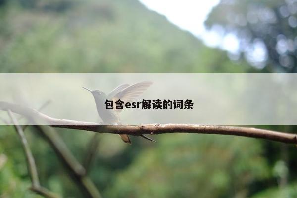 包含esr解读的词条