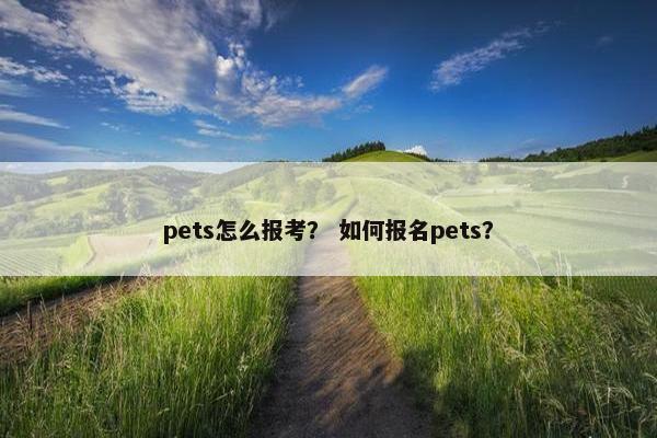 pets怎么报考？ 如何报名pets？