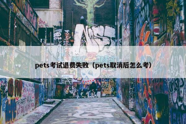 pets考试退费失败（pets取消后怎么考）