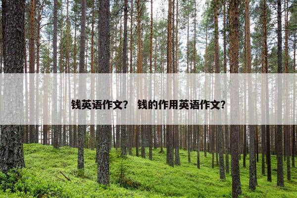 钱英语作文？ 钱的作用英语作文？