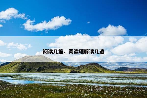 阅读几篇，阅读理解读几遍