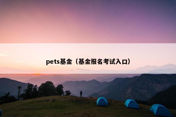 pets基金（基金报名考试入口）