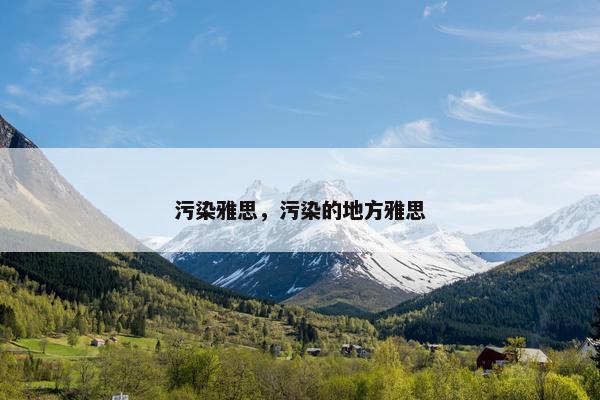 污染雅思，污染的地方雅思