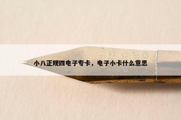 小八正规四电子专卡，电子小卡什么意思