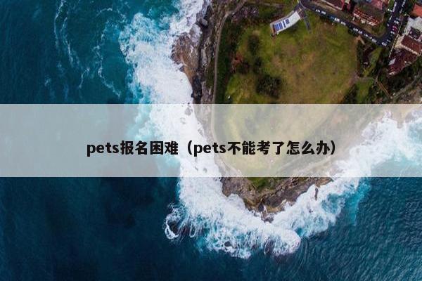 pets报名困难（pets不能考了怎么办）