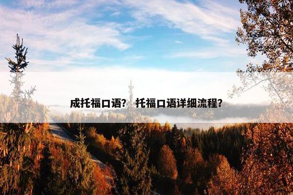 成托福口语？ 托福口语详细流程？