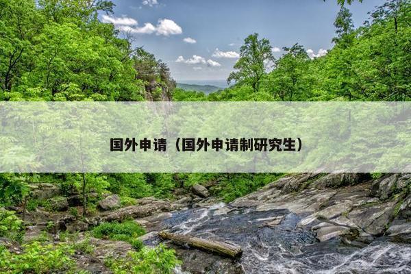 国外申请（国外申请制研究生）
