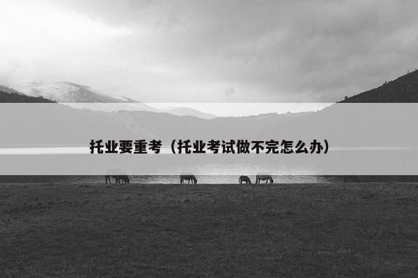 托业要重考（托业考试做不完怎么办）