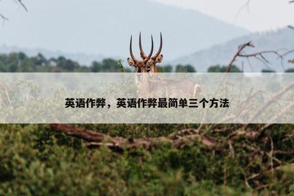 英语作弊，英语作弊最简单三个方法