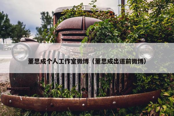 董思成个人工作室微博（董思成出道前微博）