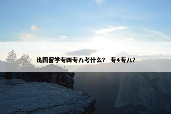 出国留学专四专八考什么？ 专4专八？