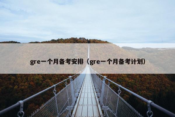 gre一个月备考安排（gre一个月备考计划）