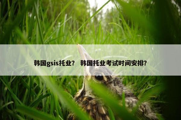 韩国gsis托业？ 韩国托业考试时间安排？