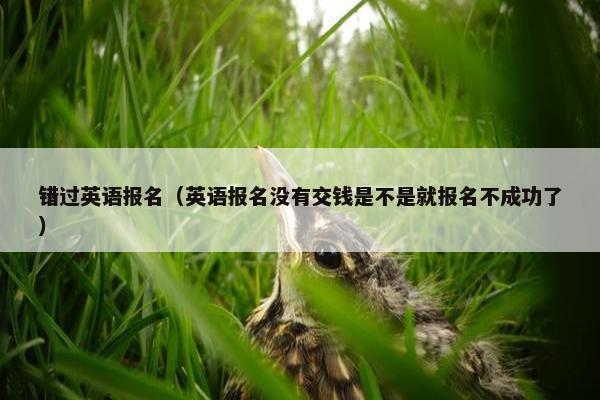 错过英语报名（英语报名没有交钱是不是就报名不成功了）