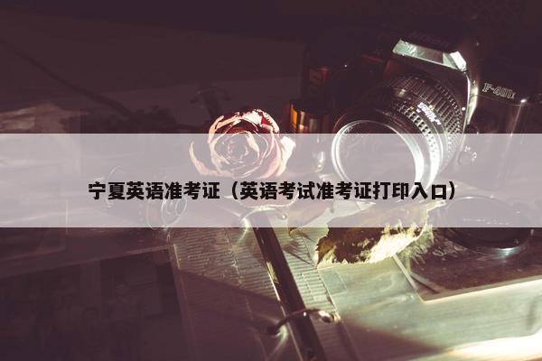 宁夏英语准考证（英语考试准考证打印入口）