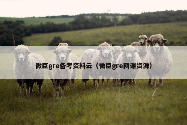 微臣gre备考资料云（微臣gre网课资源）