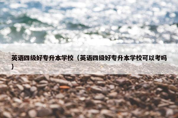 英语四级好专升本学校（英语四级好专升本学校可以考吗）