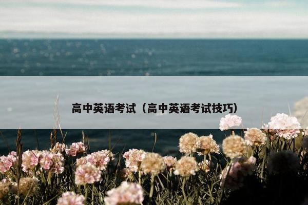 高中英语考试（高中英语考试技巧）