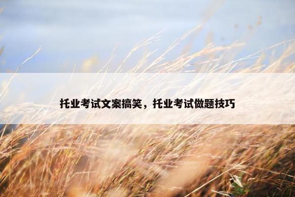 托业考试文案搞笑，托业考试做题技巧