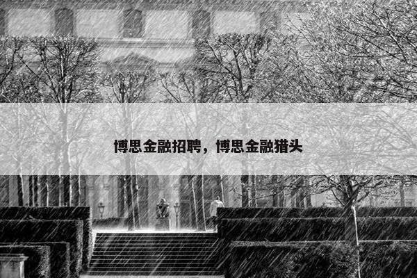 博思金融招聘，博思金融猎头