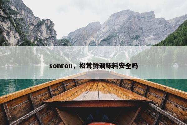 sonron，松茸鲜调味料安全吗