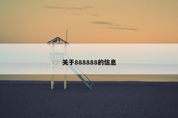 关于888888的信息