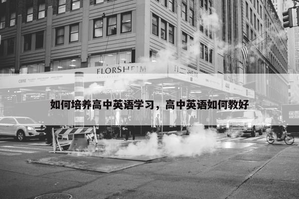 如何培养高中英语学习，高中英语如何教好