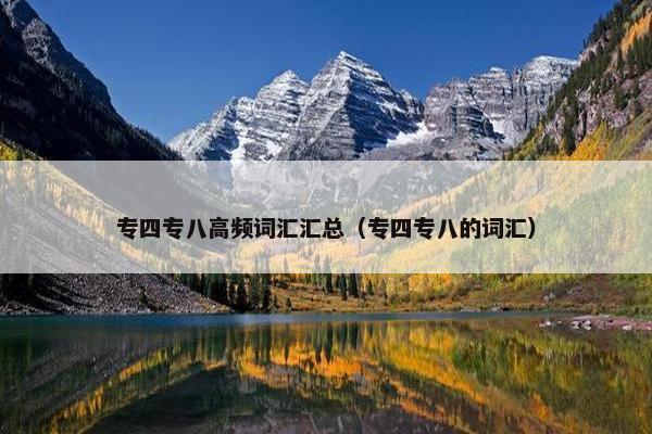 专四专八高频词汇汇总（专四专八的词汇）