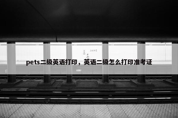 pets二级英语打印，英语二级怎么打印准考证