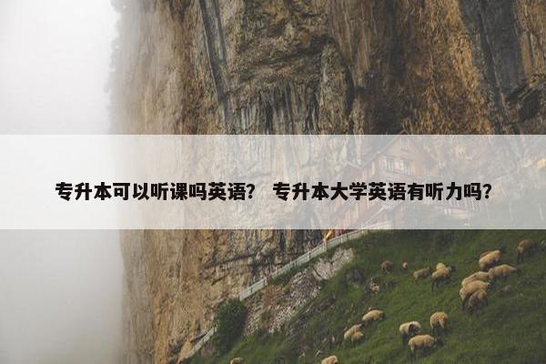专升本可以听课吗英语？ 专升本大学英语有听力吗？