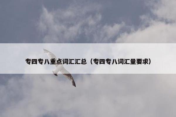专四专八重点词汇汇总（专四专八词汇量要求）