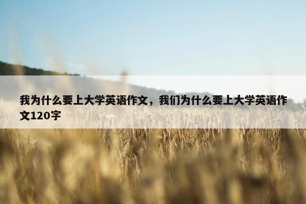 我为什么要上大学英语作文，我们为什么要上大学英语作文120字