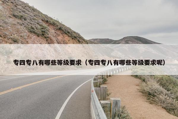 专四专八有哪些等级要求（专四专八有哪些等级要求呢）