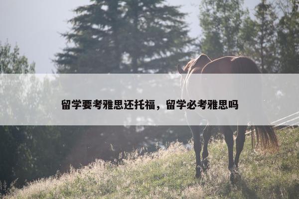 留学要考雅思还托福，留学必考雅思吗