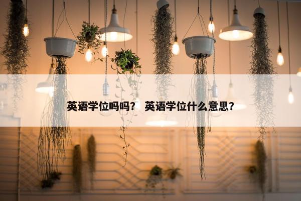 英语学位吗吗？ 英语学位什么意思？
