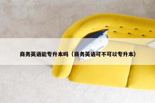 商务英语能专升本吗（商务英语可不可以专升本）