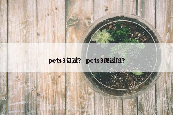 pets3包过？ pets3保过班？