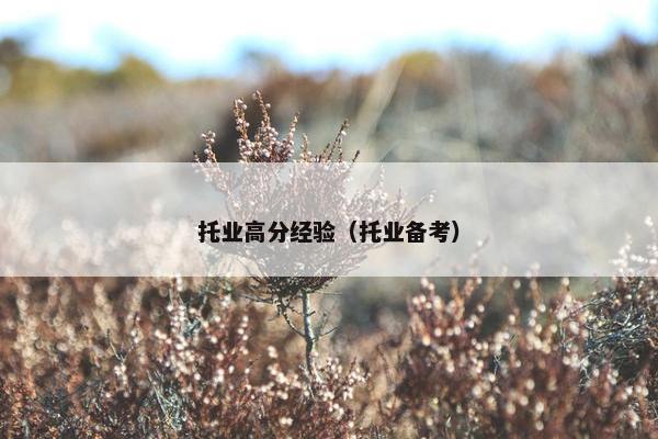 托业高分经验（托业备考）