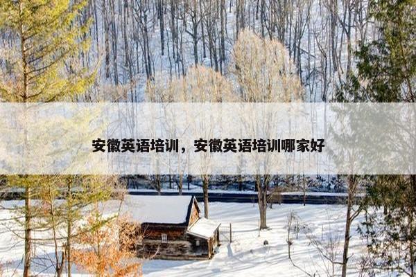 安徽英语培训，安徽英语培训哪家好