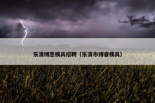 乐清博思模具招聘（乐清市博睿模具）