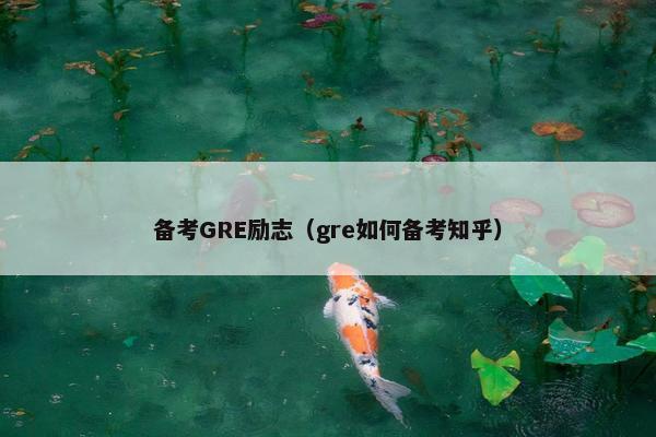 备考GRE励志（gre如何备考知乎）