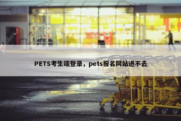 PETS考生端登录，pets报名网站进不去