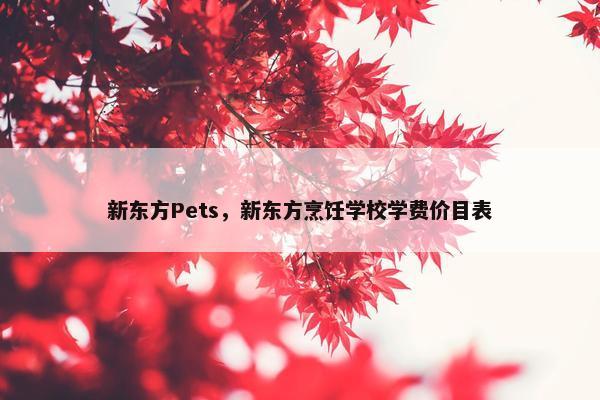 新东方Pets，新东方烹饪学校学费价目表