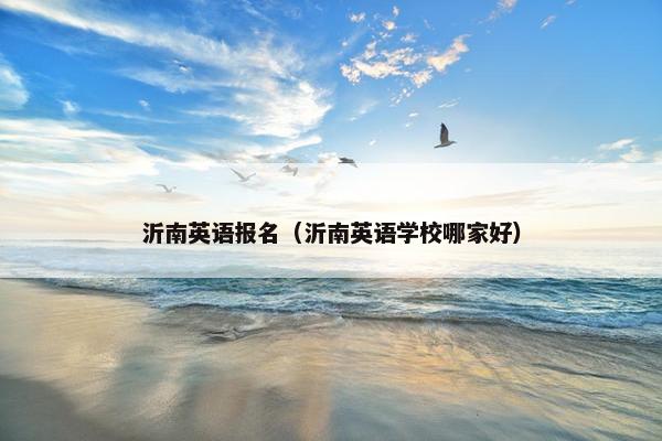 沂南英语报名（沂南英语学校哪家好）