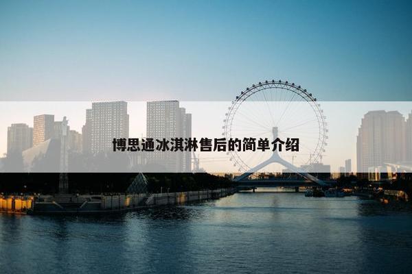 博思通冰淇淋售后的简单介绍
