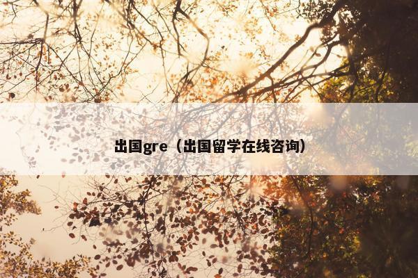 出国gre（出国留学在线咨询）