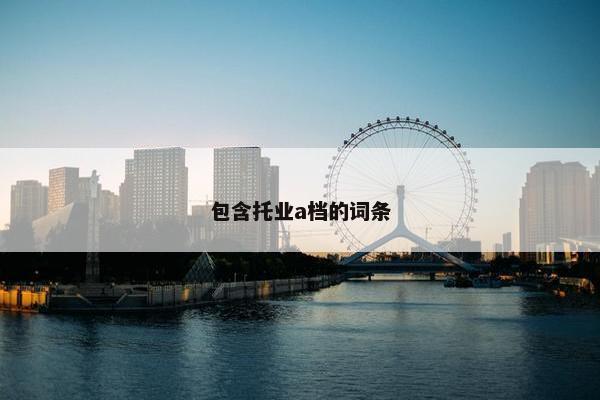 包含托业a档的词条